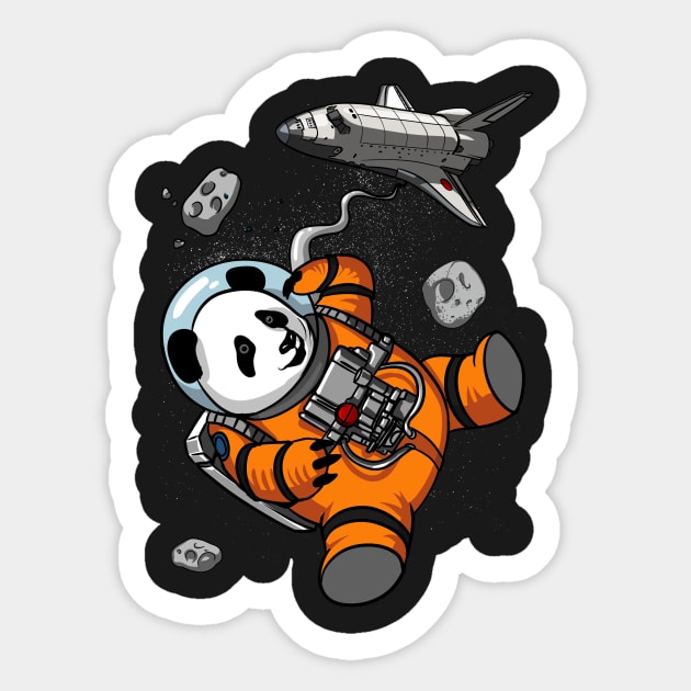 Panda Bear Space Astronaut Sticker by underheaven